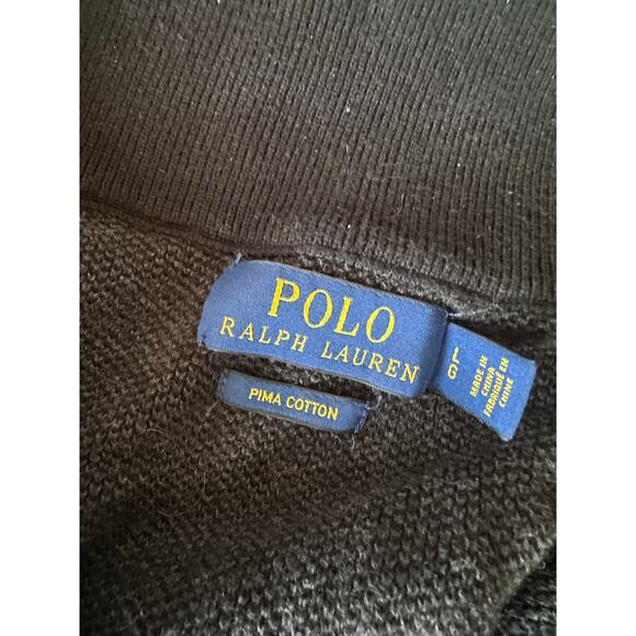 Polo Ralph Lauren Men’s Black Pullover Sweater with Black Logo – Size L - Picture 5 of 11